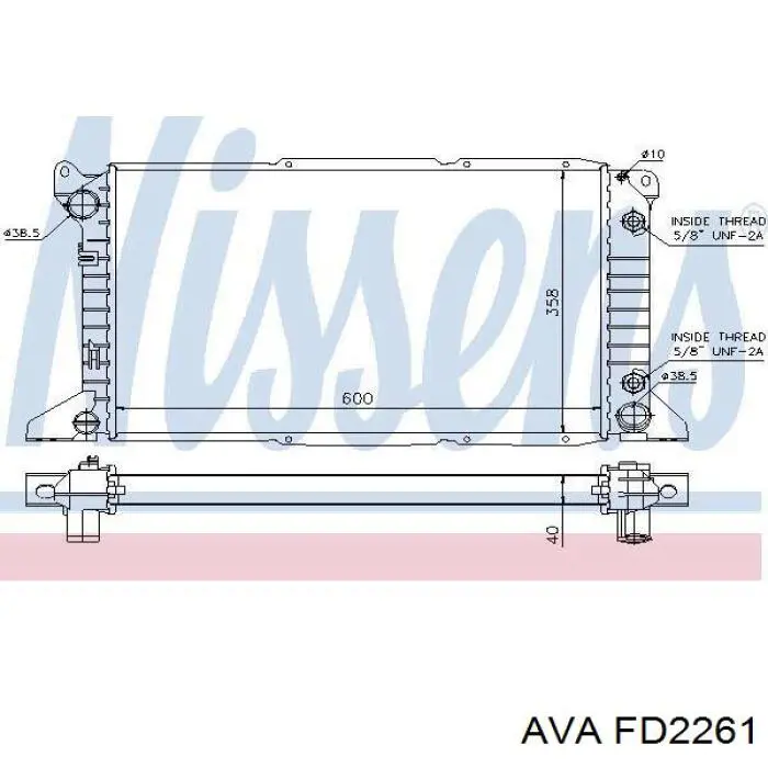 Радіатор основний AVA FD2261 ціна, від 119.95 USD