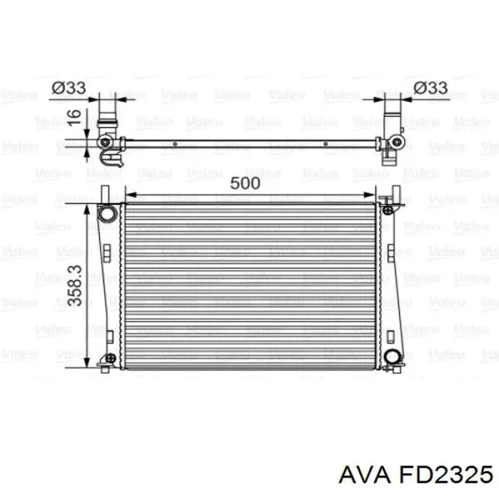 FD2325 AVA Радіатор охолодження двигуна