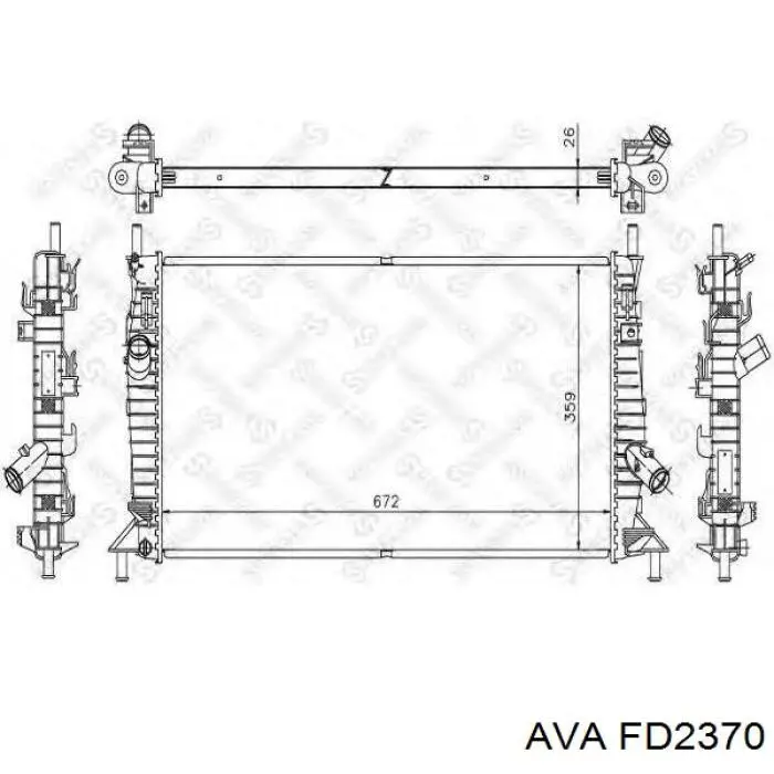 Радіатор основний AVA FD2370 ціна, від 50.25 USD