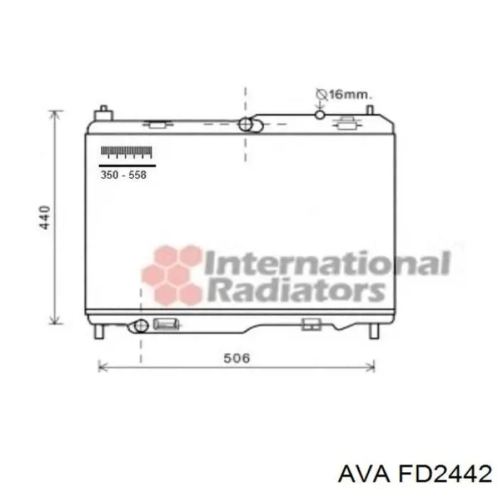 Купити FD2442 AVA Радіатор двигуна