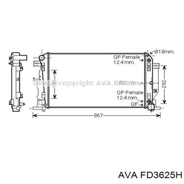 Корпус масляного фільтра AVA FD3625H ціна, від 51.08 USD