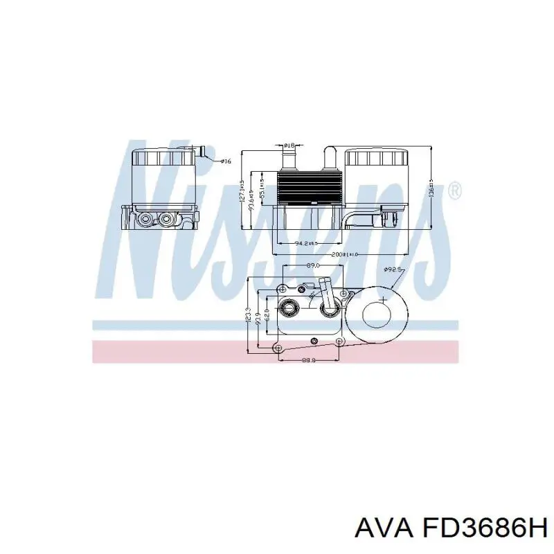 Корпус масляного фільтра AVA FD3686H