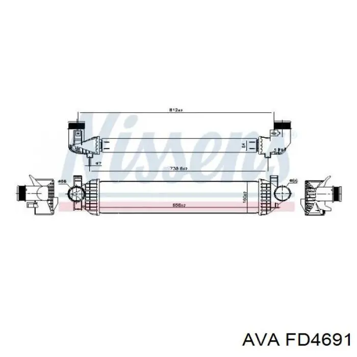 FD4691 AVA радіатор интеркуллера