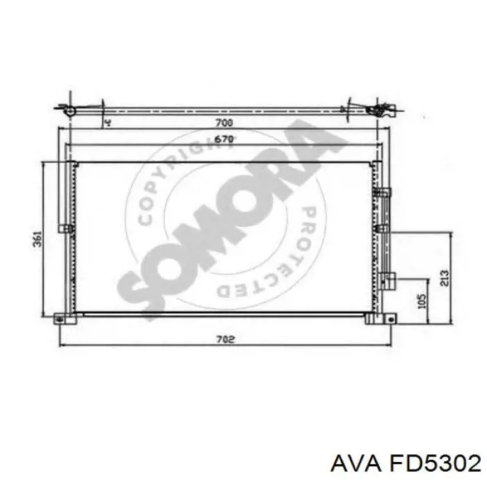 Радіатор кондиціонера FD5302 AVA