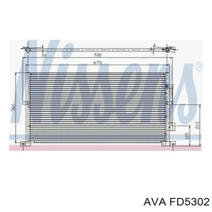 Конденсатор кондиціонера AVA FD5302 ціна, від 66.95 USD