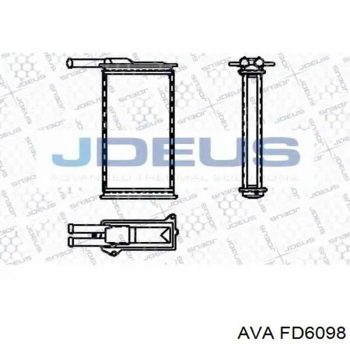Радіатор пічки (обігрівача) AVA FD6098 ціна, від 17.76 USD
