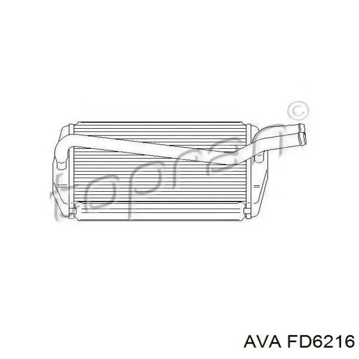 Радіатор пічки FD6216 AVA