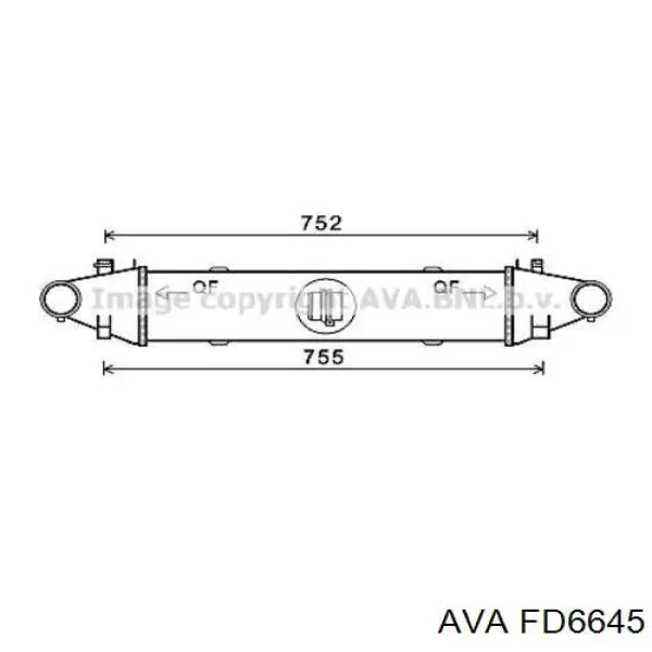 Радіатор пічки (обігрівача) AVA FD6645 ціна, від 61.37 USD