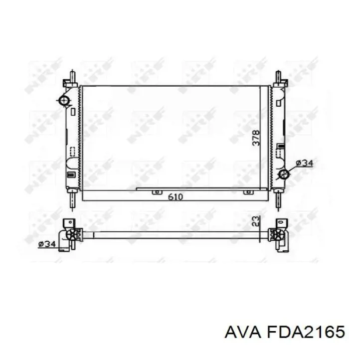 FDA2165 AVA радіатор охолодження двигуна