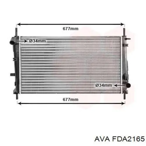 Купити FDA2165 AVA Радіатор двигуна