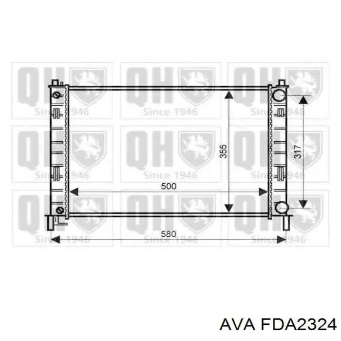 Купити FDA2324 AVA Радіатор двигуна