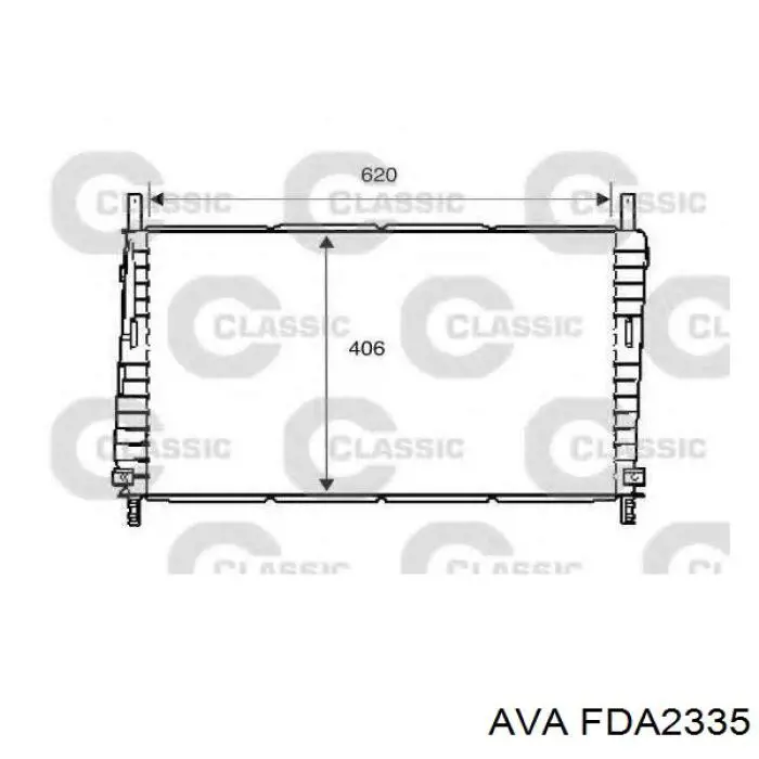 FDA2335 AVA Радіатор охолодження двигуна