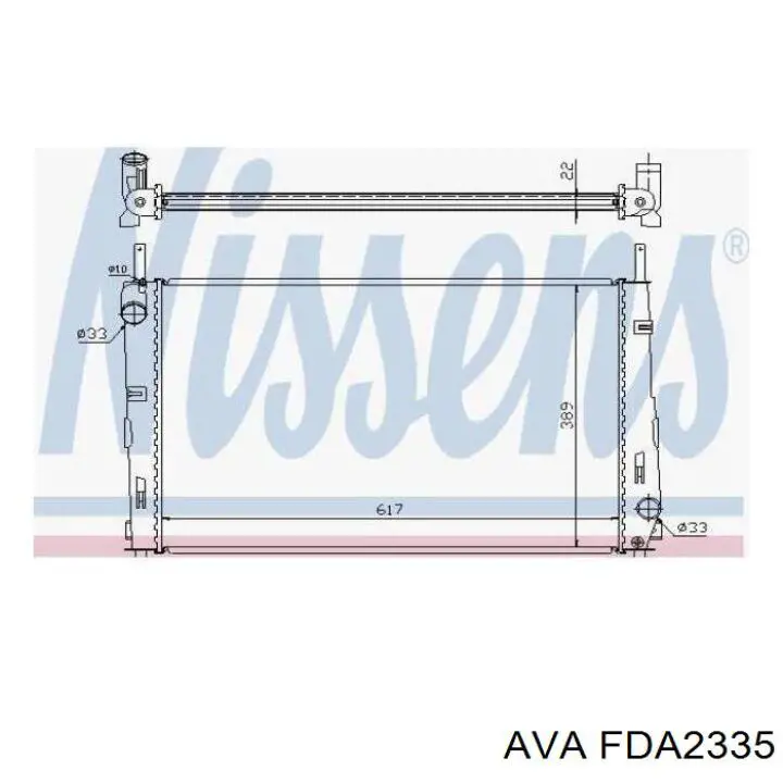 Радіатор основний AVA FDA2335 ціна, від 73.07 USD