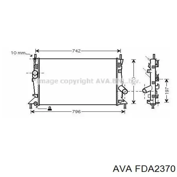 FDA2370 AVA радіатор охолодження двигуна