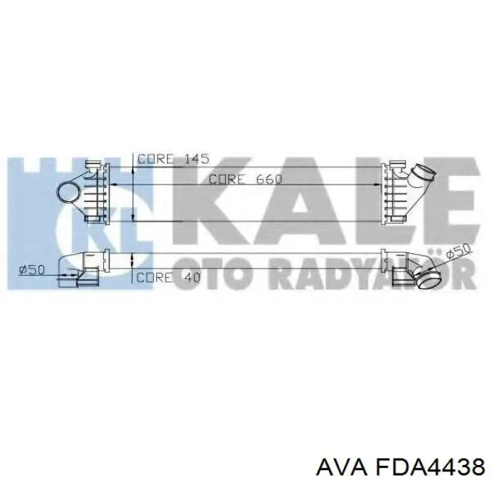 Радіатор інтеркулера AVA FDA4438
