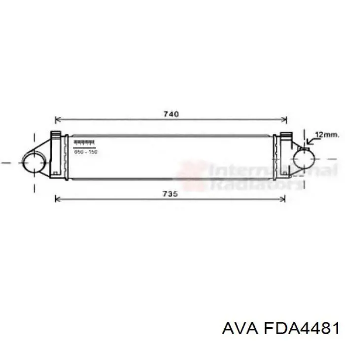 Система охолодження наддувочного повітря AVA FDA4481 ціна, від 109.04 USD