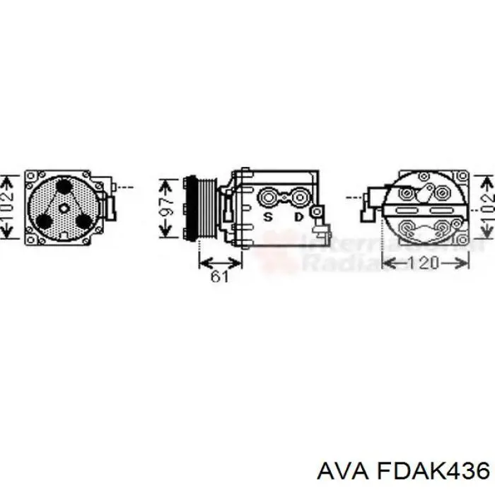 Компресор кондиціонера FDAK436 AVA