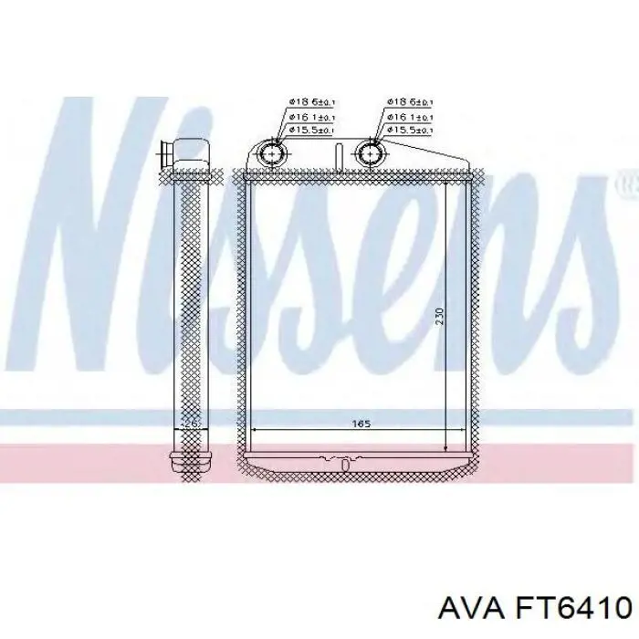 Радіатор пічки (обігрівача) AVA FT6410 ціна, від 41.32 USD