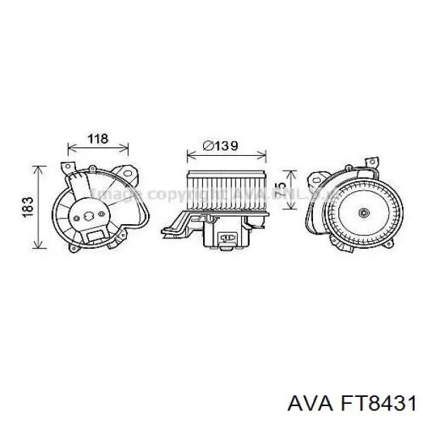 FT8431 AVA двигун вентилятора пічки (обігрівача салону)
