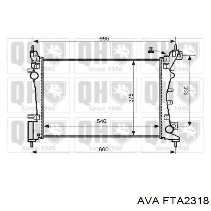 Радіатор FTA2318 AVA