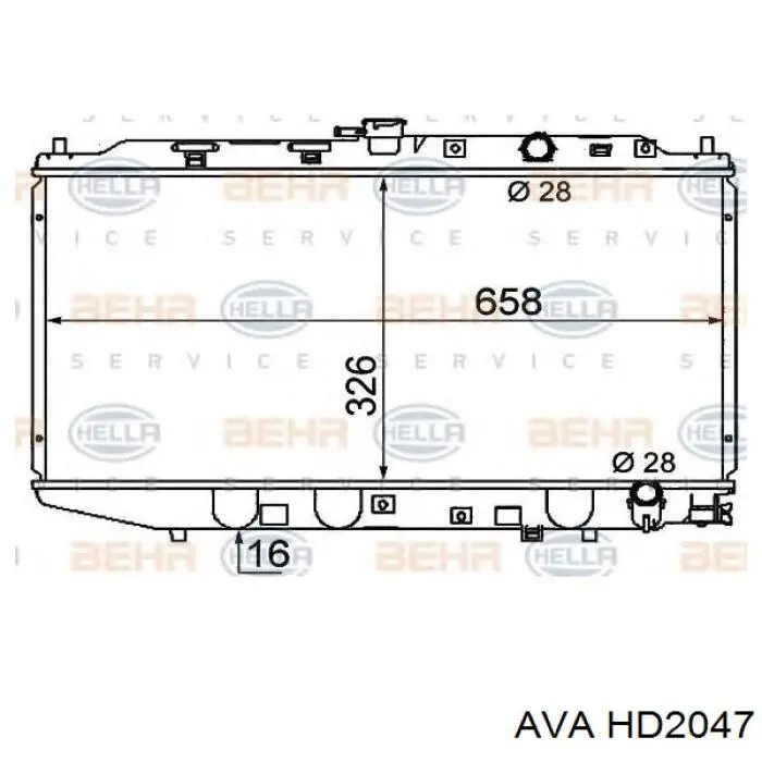 Радіатор основний AVA HD2047 ціна, від 84.04 USD