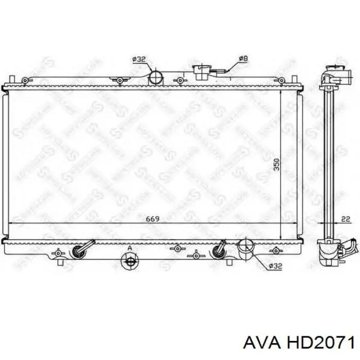 HD2071 AVA радіатор охолодження двигуна