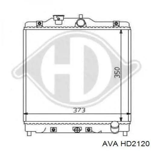 HD2120 AVA Радіатор охолодження двигуна