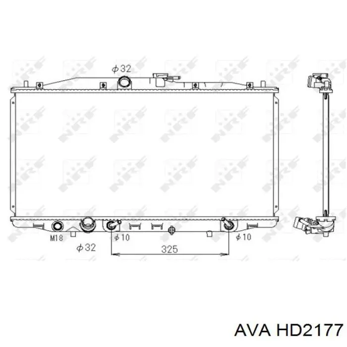 HD2177 AVA Радіатор охолодження двигуна