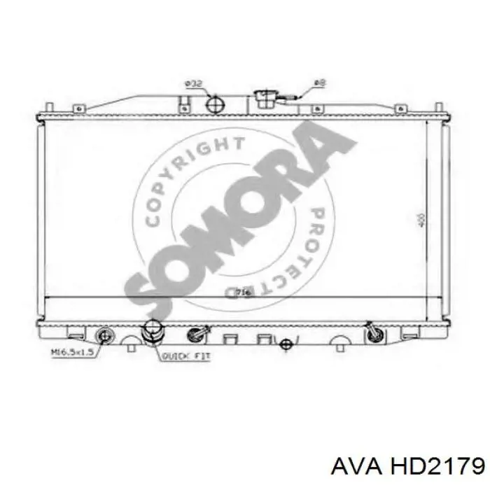 Радіатор основний AVA HD2179 ціна, від 96.34 USD