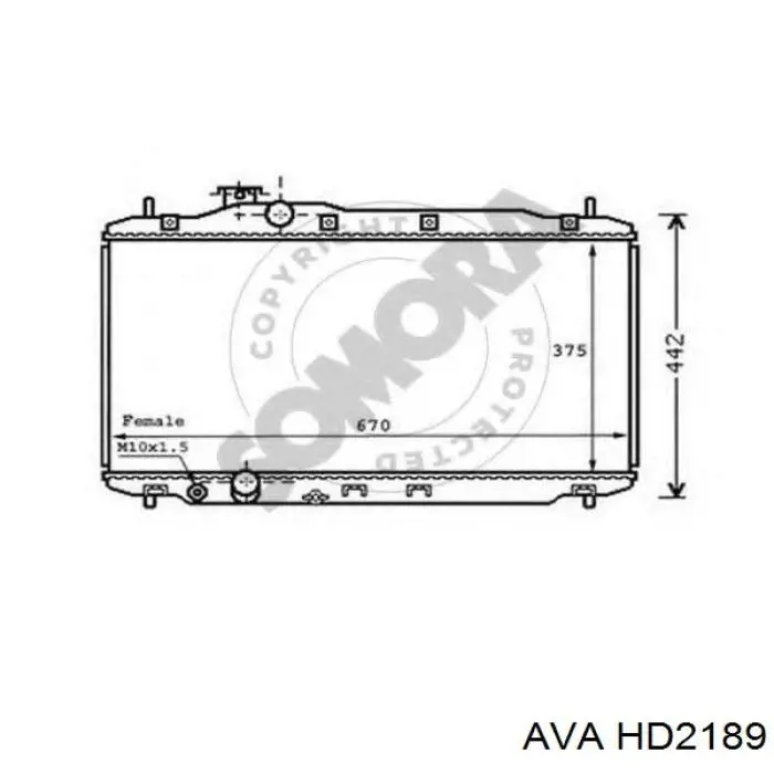 Радіатор основний AVA HD2189 ціна, від 82.01 USD