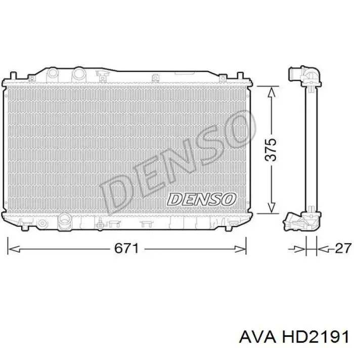 Радіатор основний AVA HD2191 ціна, від 91.58 USD