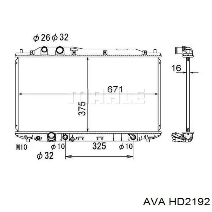 Радіатор охолодження AVA HD2192
