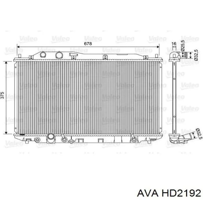HD2192 AVA Радіатор охолодження двигуна