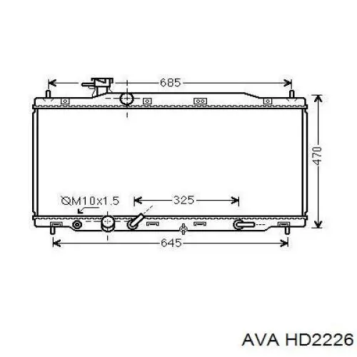 Купити HD2226 AVA Радіатор двигуна