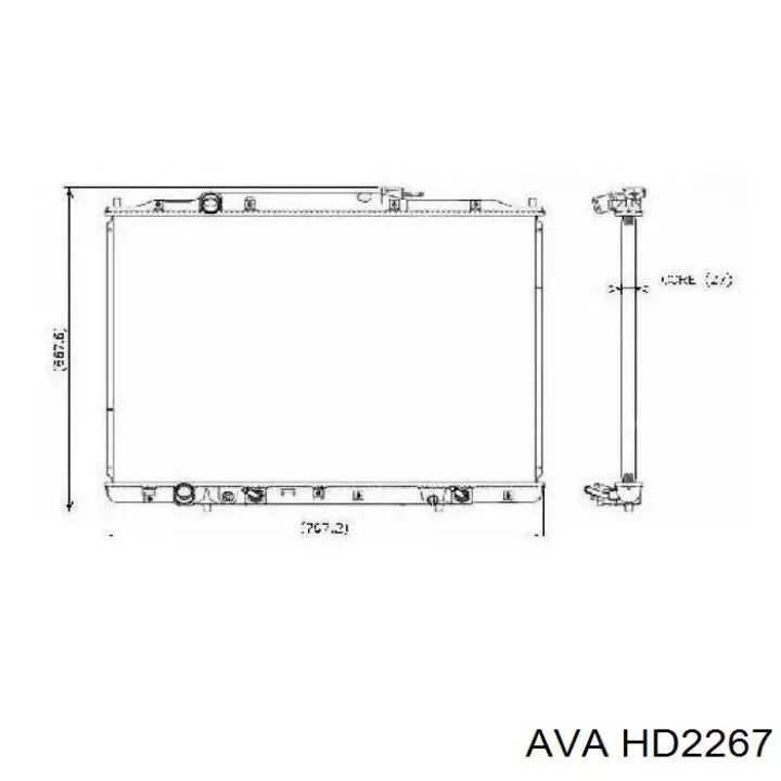 Радіатор основний AVA HD2267 ціна, від 152.25 USD
