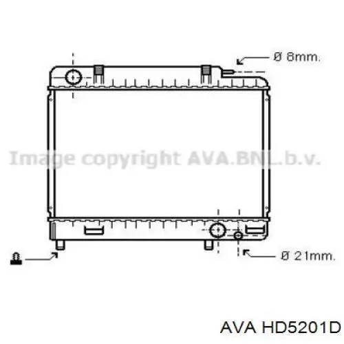 Радіатор охолодження кондиціонера AVA HD5201D