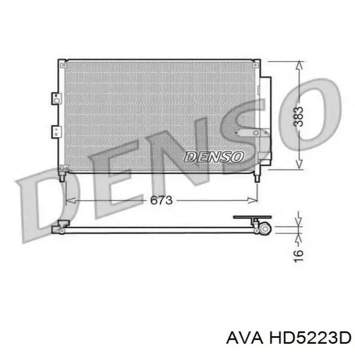 Купити HD5223D AVA Радіатор системи охолодження кондиціонера