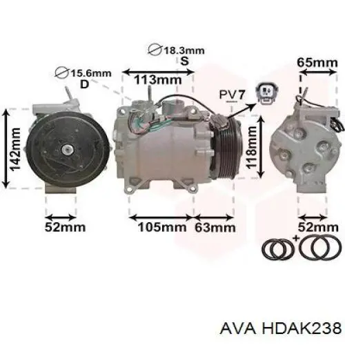 HDAK238 AVA компресор кондиціонера