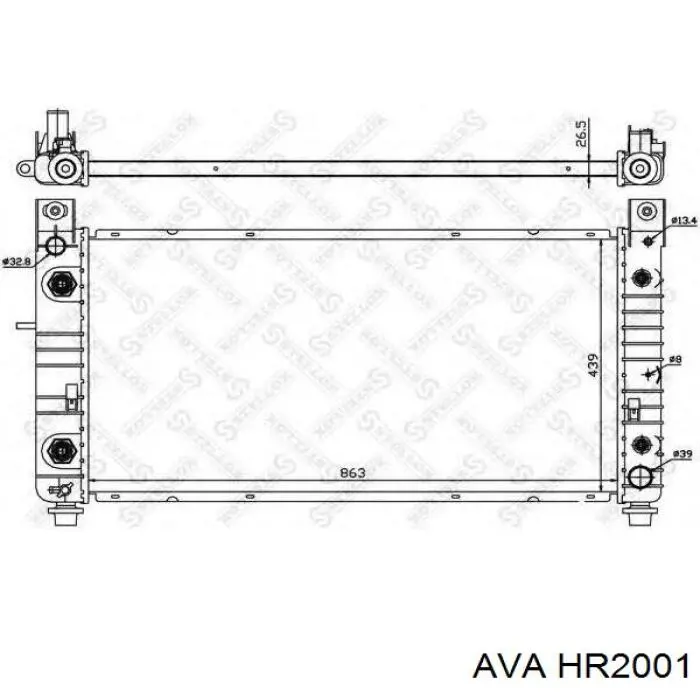Купити HR2001 AVA Радіатор двигуна