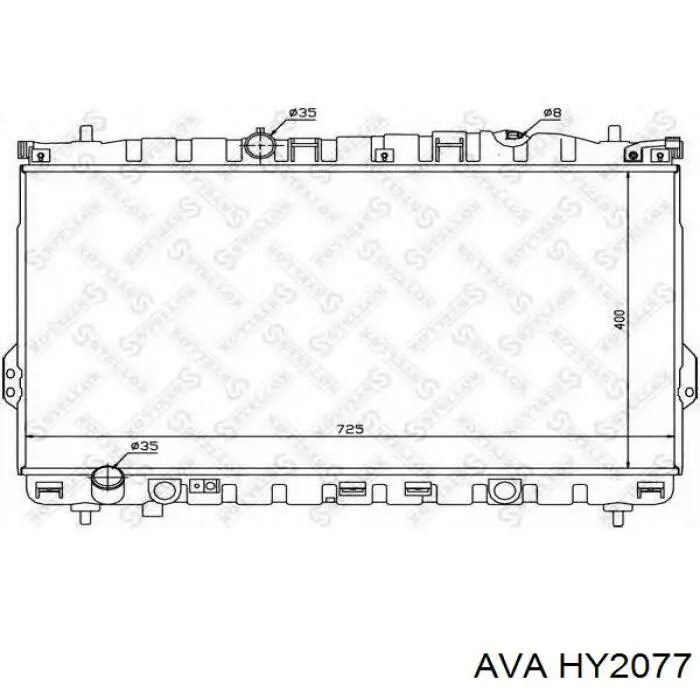 HY2077 AVA Радіатор охолодження двигуна