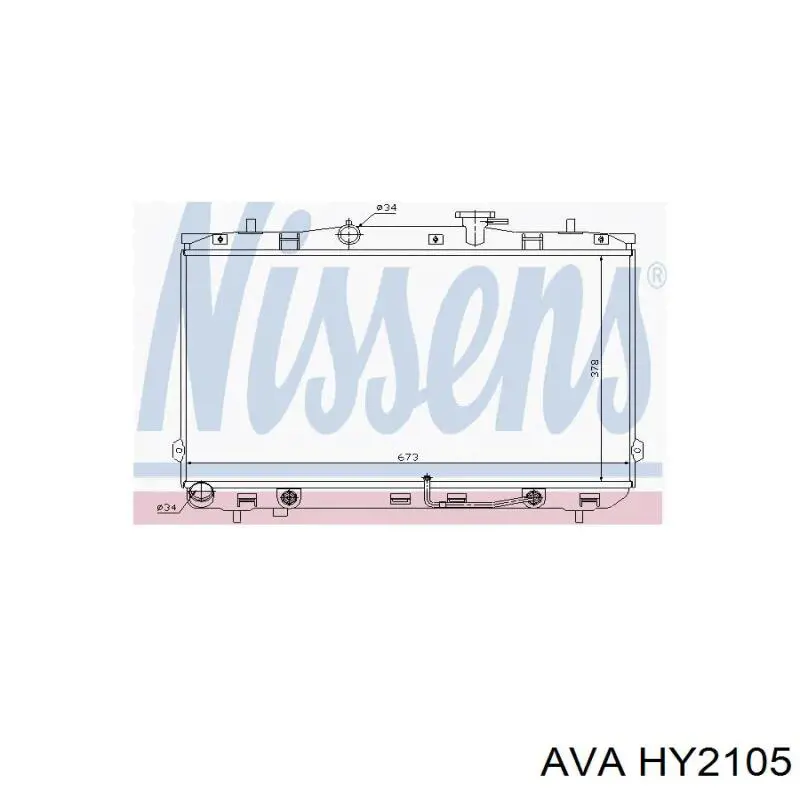 Купити HY2105 AVA Радіатор двигуна