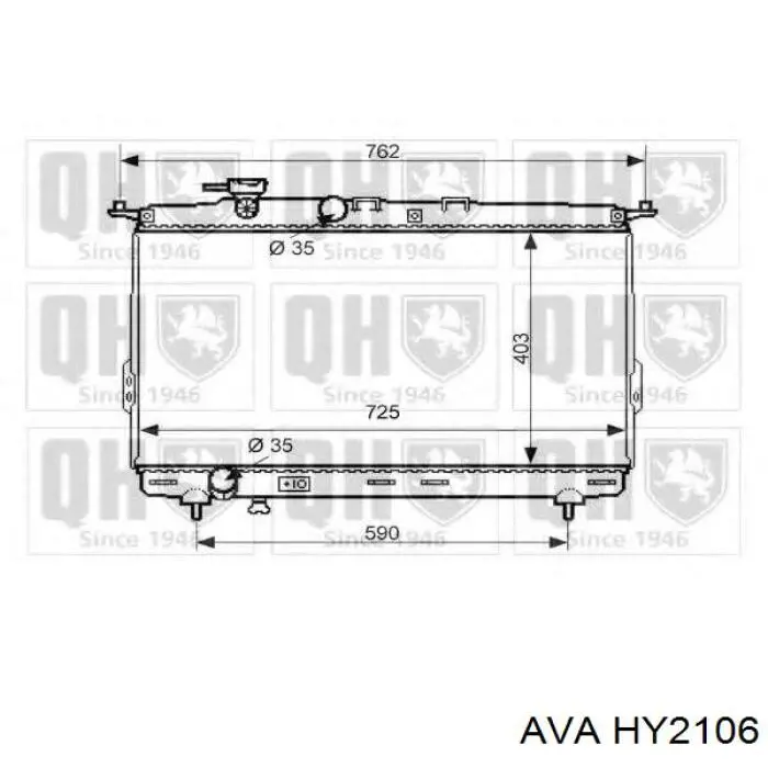 Радіатор основний AVA HY2106 ціна, від 77.31 USD