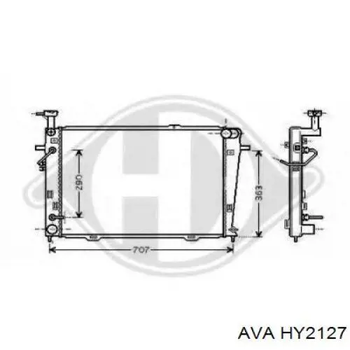 Купити HY2127 AVA Радіатор двигуна
