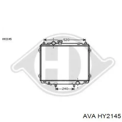 Купити HY2145 AVA Радіатор двигуна