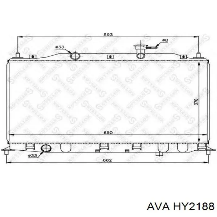 Радіатор основний AVA HY2188 ціна, від 70.16 USD