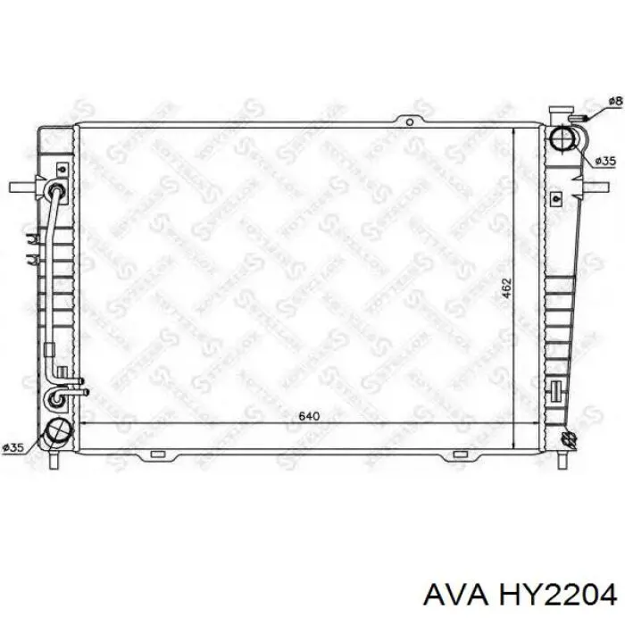Купити HY2204 AVA Радіатор двигуна
