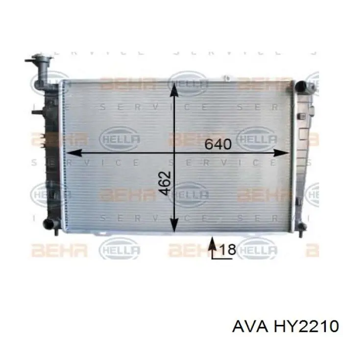 HY2210 AVA радіатор охолодження двигуна