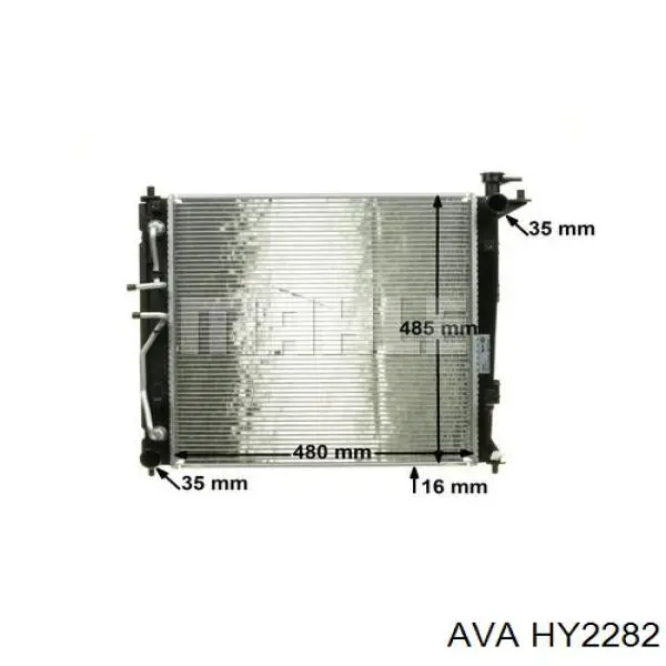 Радіатор основний AVA HY2282 ціна, від 140.12 USD