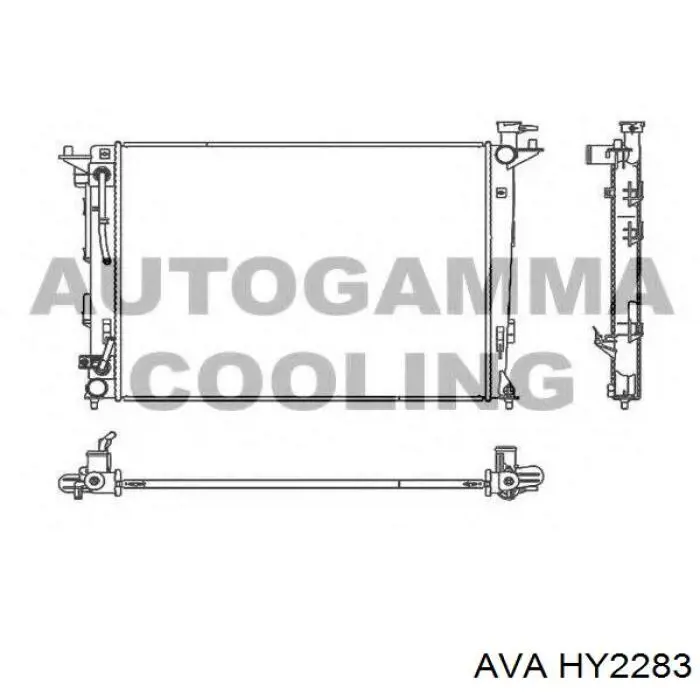Купити HY2283 AVA Радіатор двигуна