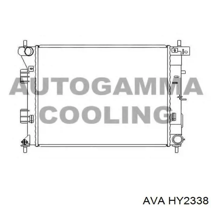 Радіатор охолодження двигуна HY2338 AVA